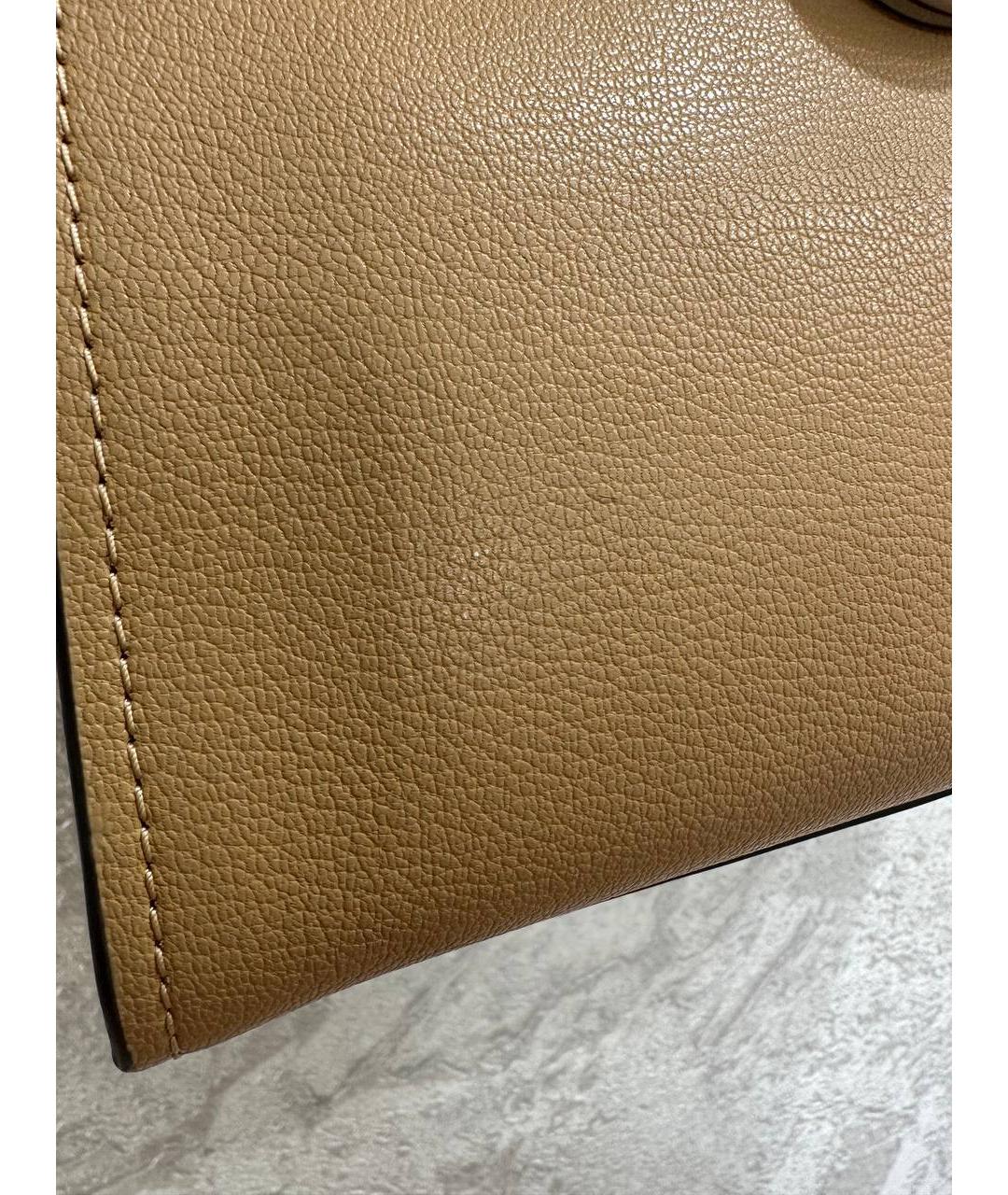 MICHAEL KORS Коричневая кожаная сумка с короткими ручками, фото 5