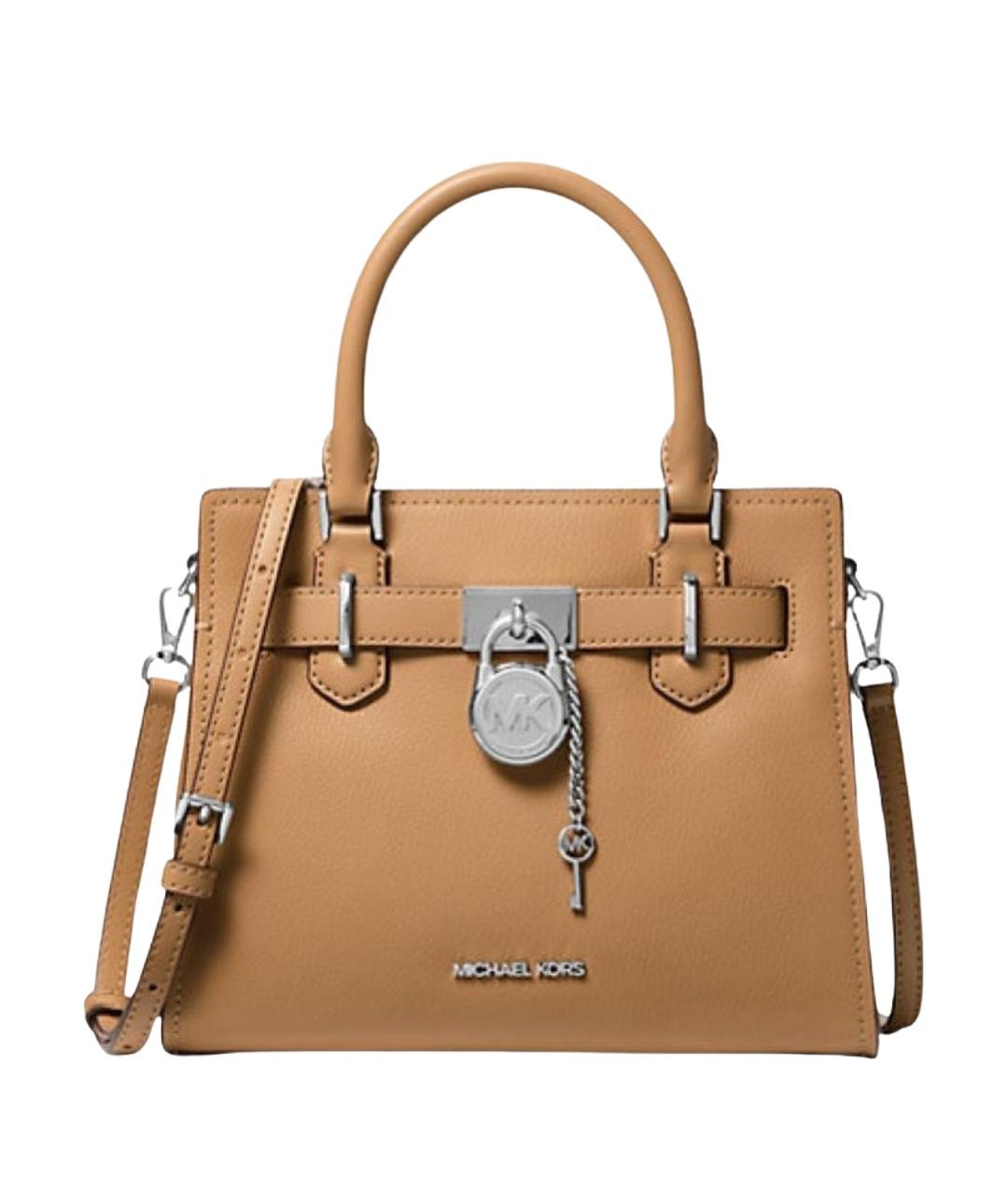 MICHAEL KORS Коричневая кожаная сумка с короткими ручками, фото 1