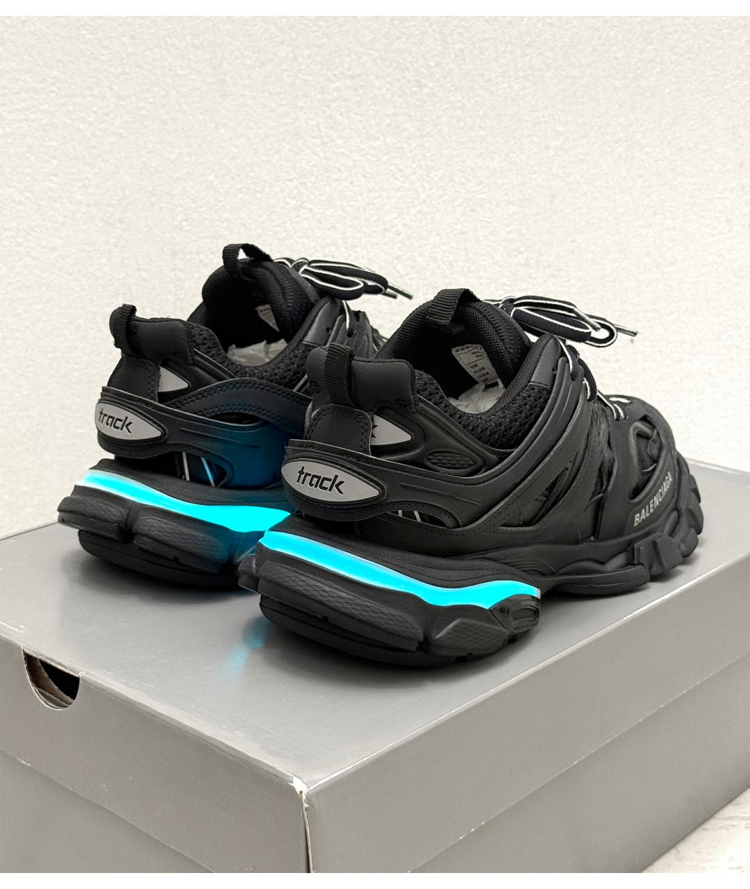 BALENCIAGA Черные кожаные кроссовки, фото 3