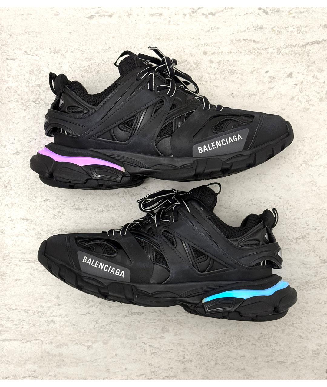 BALENCIAGA Черные кожаные кроссовки, фото 2