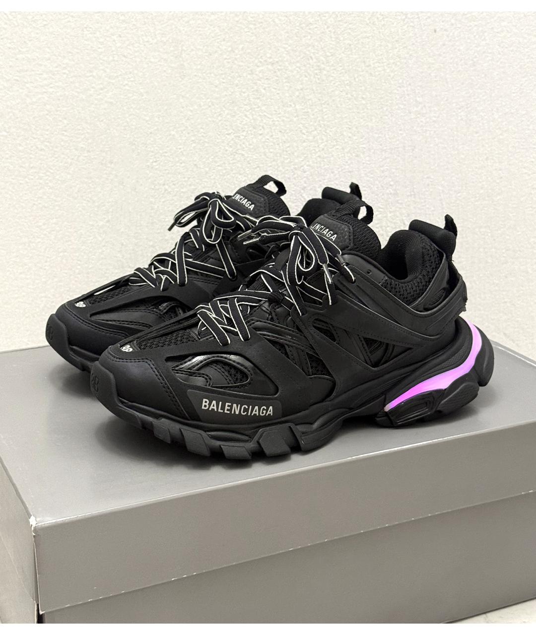 BALENCIAGA Черные кожаные кроссовки, фото 5