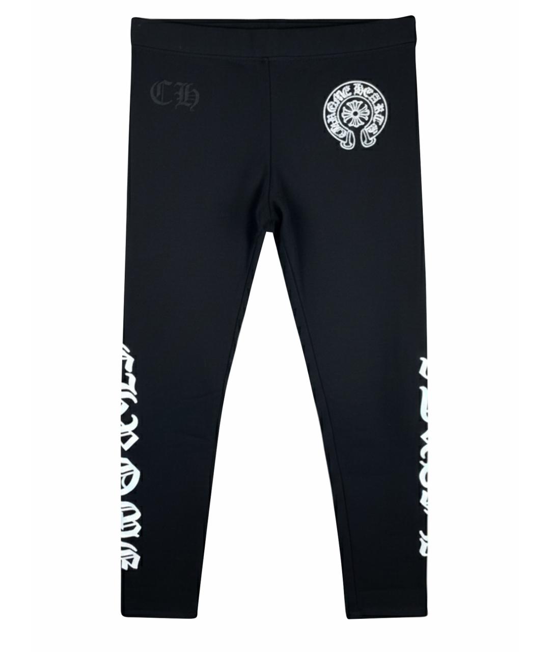 CHROME HEARTS Черные хлопковые леггинсы и велосипедки, фото 1