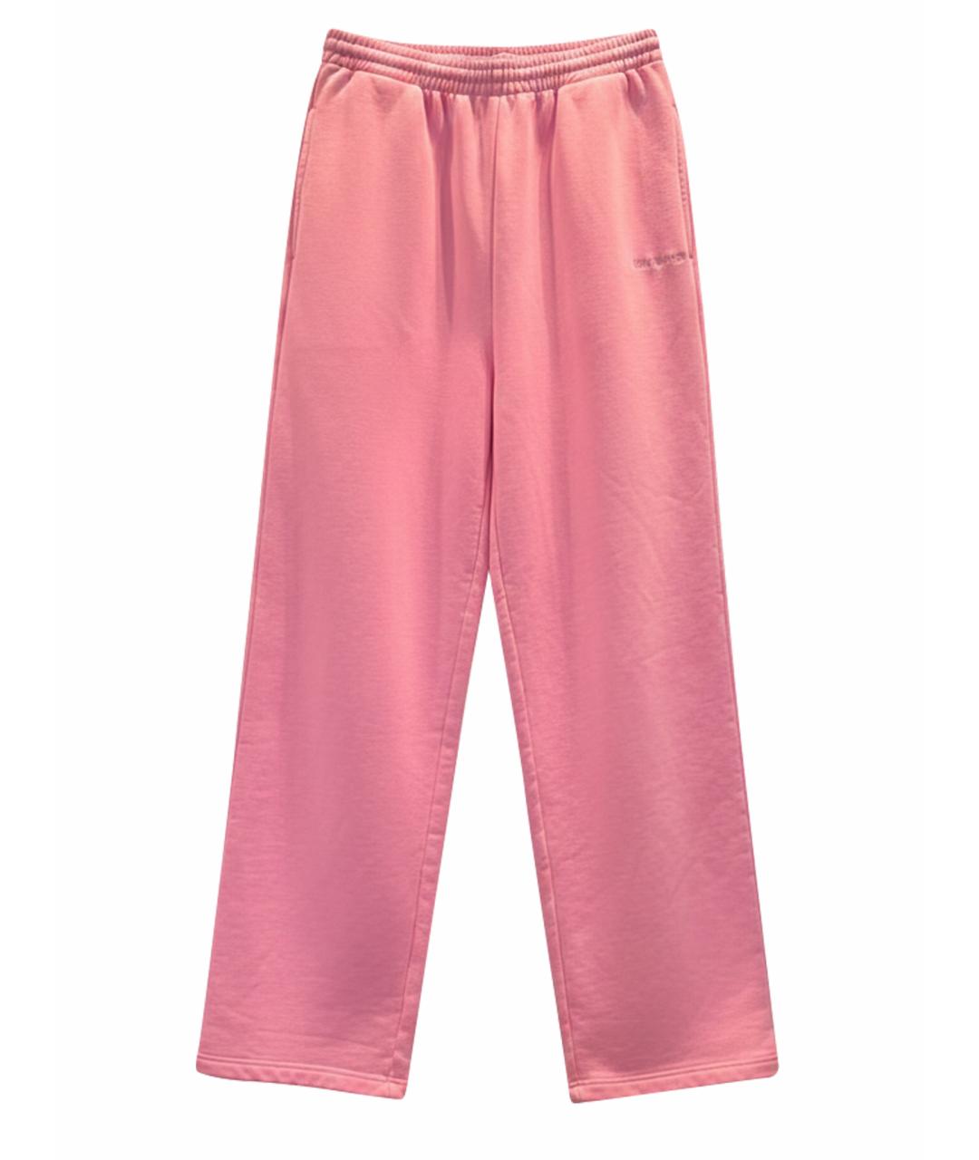 BALENCIAGA Розовые хлопковые спортивные брюки и шорты, фото 1