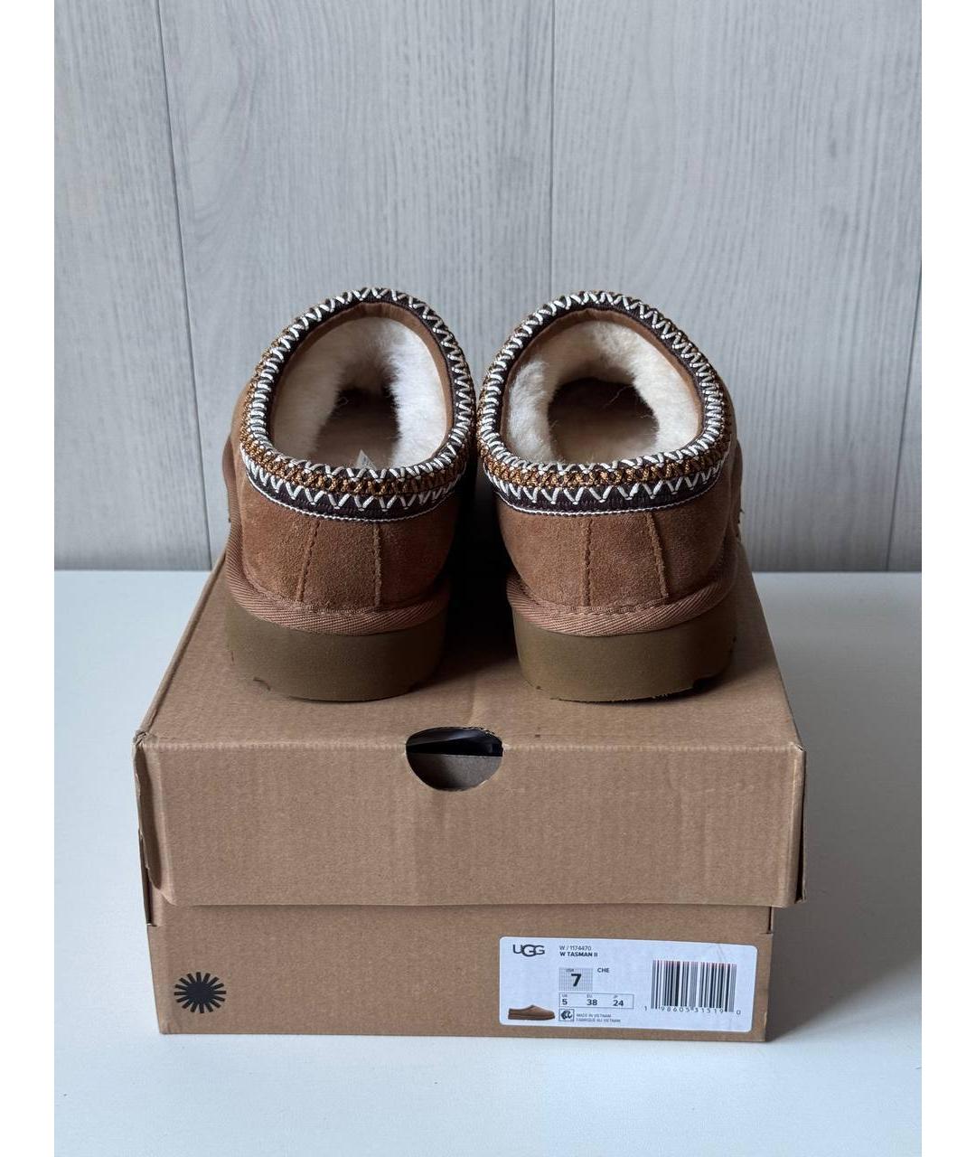 UGG AUSTRALIA Коричневые замшевые ботинки, фото 4