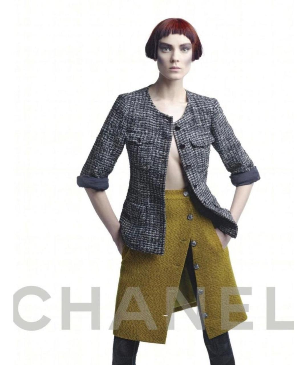 CHANEL Твидовый жакет/пиджак, фото 3