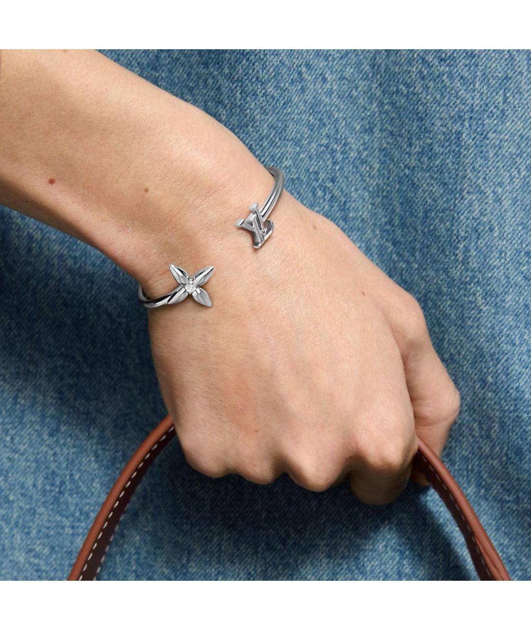LOUIS VUITTON Серебрянный металлический браслет, фото 3