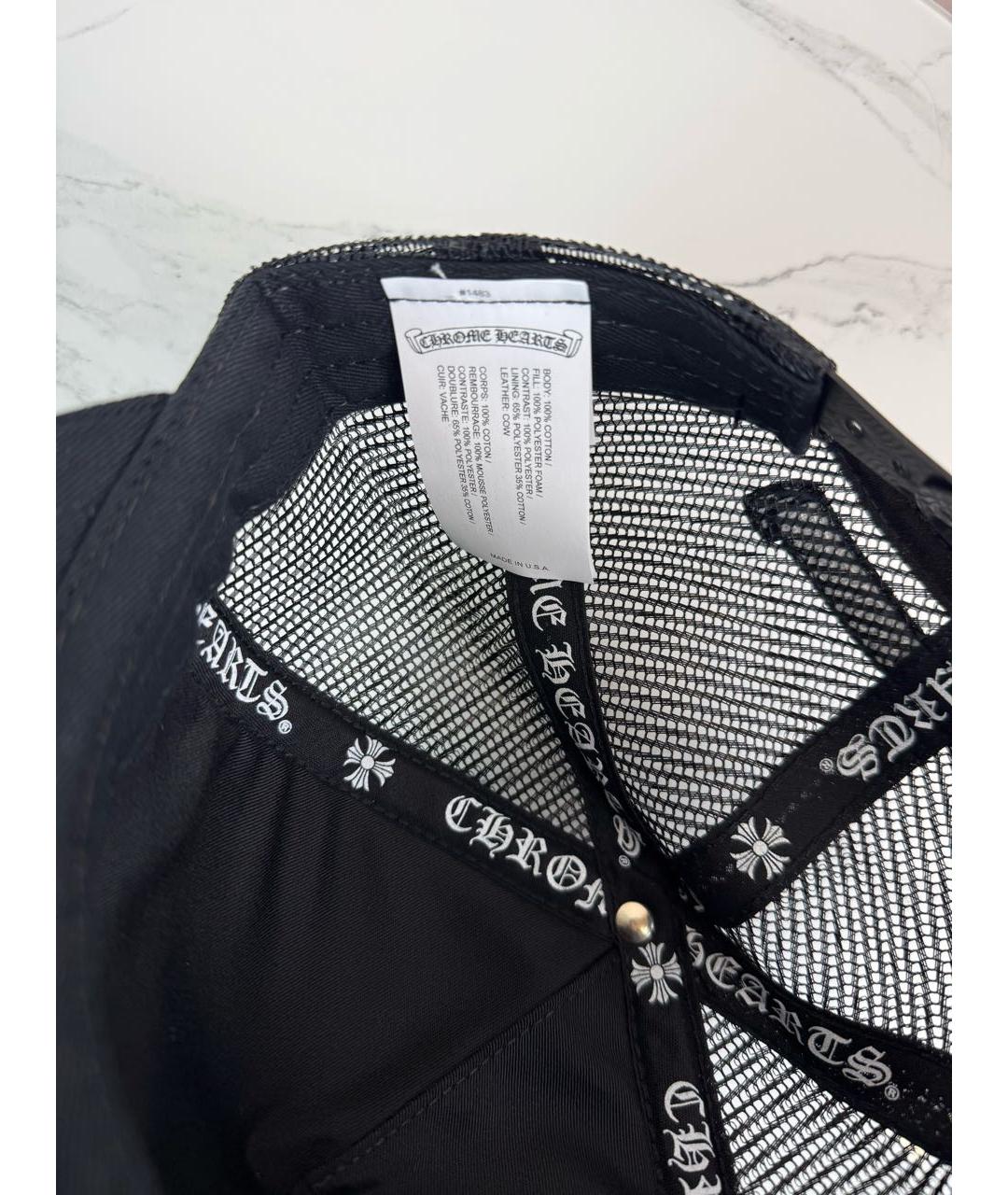 CHROME HEARTS Черная хлопковая кепка/бейсболка, фото 5