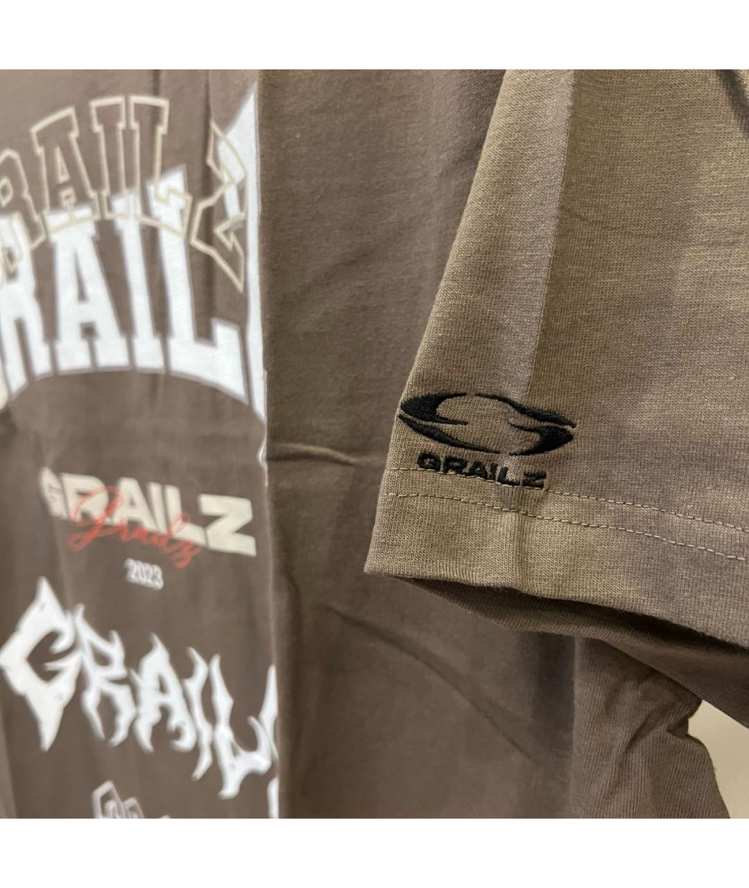 GRAILZ PROJECT G/R Коричневая хлопковая футболка, фото 2