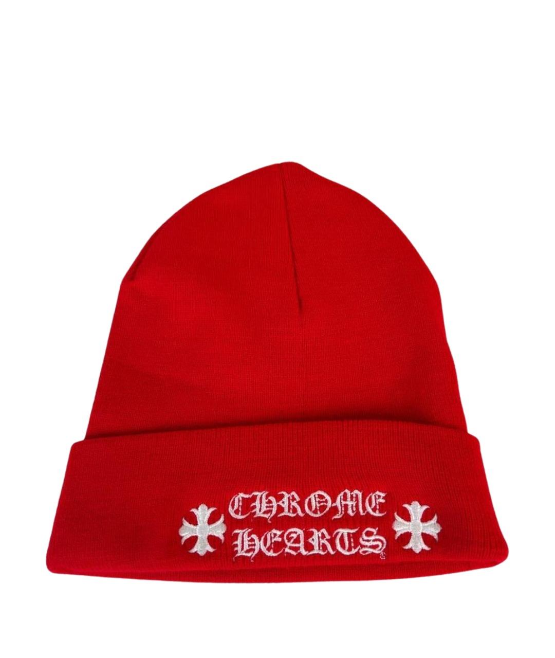 CHROME HEARTS Красная шапка, фото 1