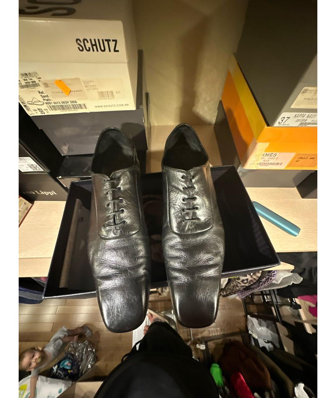 GUCCI Черные кожаные туфли, фото 3