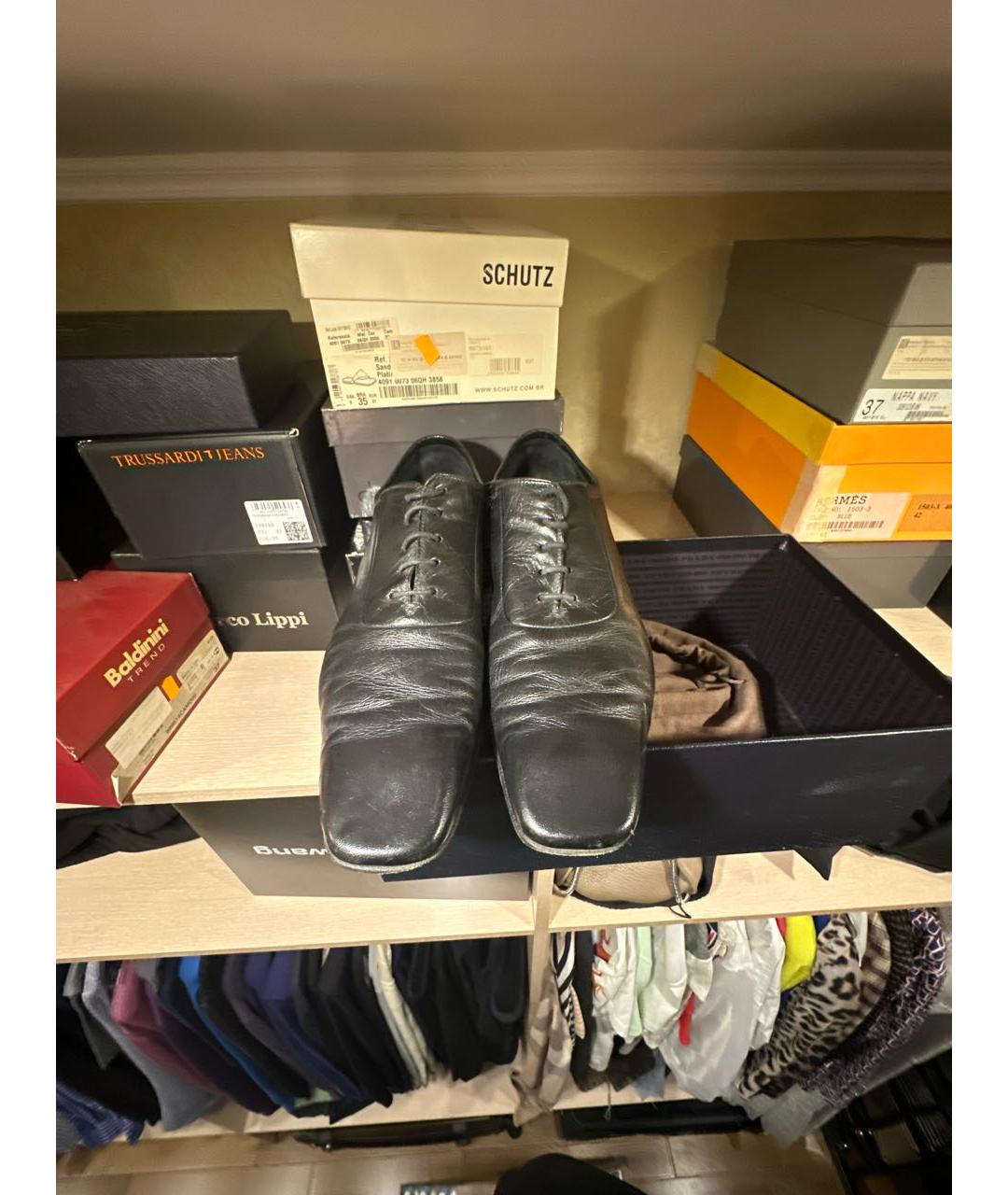 GUCCI Черные кожаные туфли, фото 2