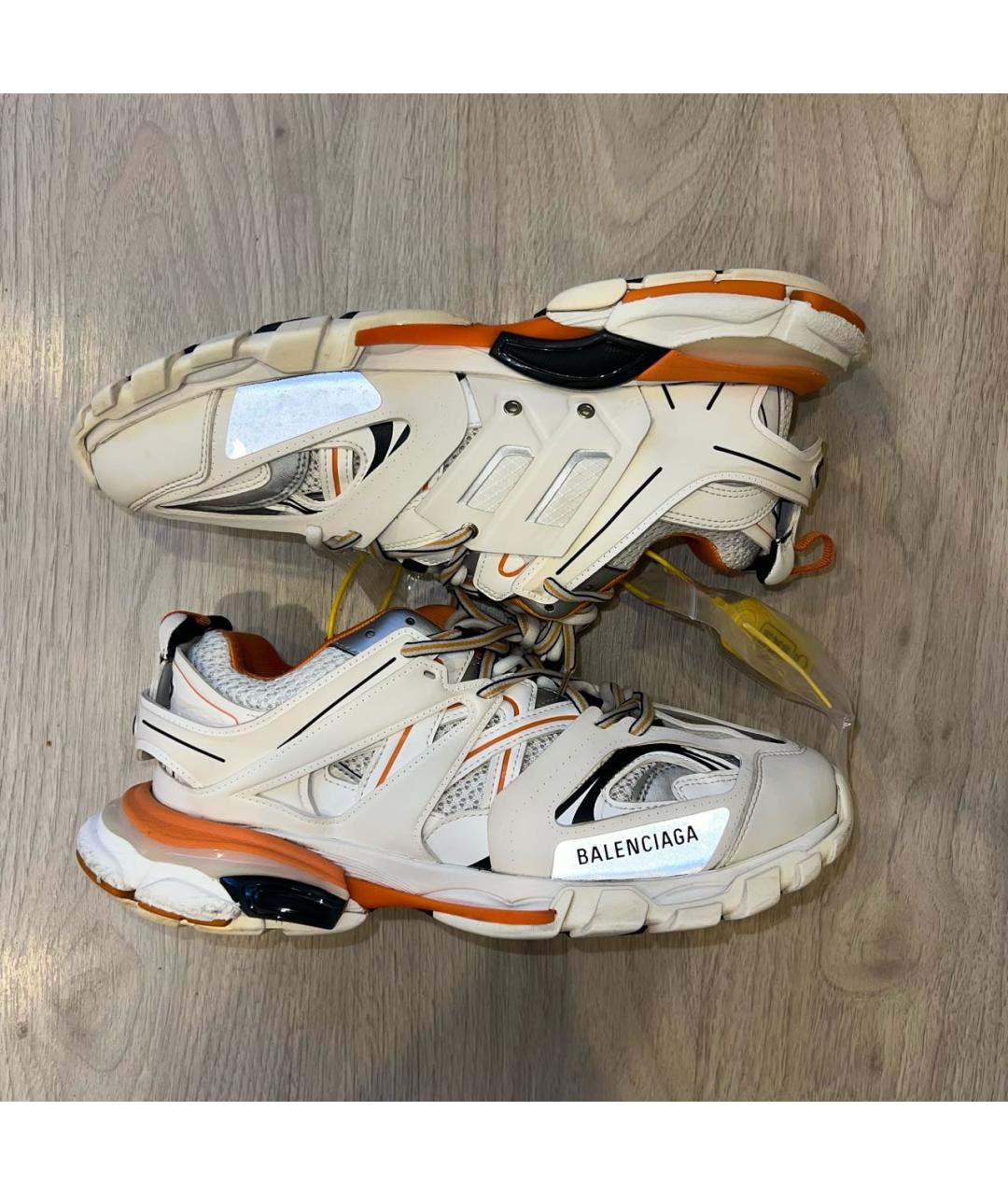 BALENCIAGA Белые текстильные низкие кроссовки / кеды, фото 4