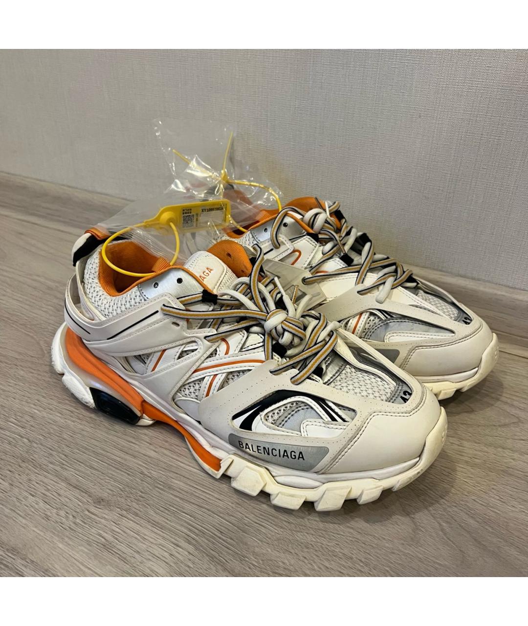 BALENCIAGA Белые текстильные низкие кроссовки / кеды, фото 2