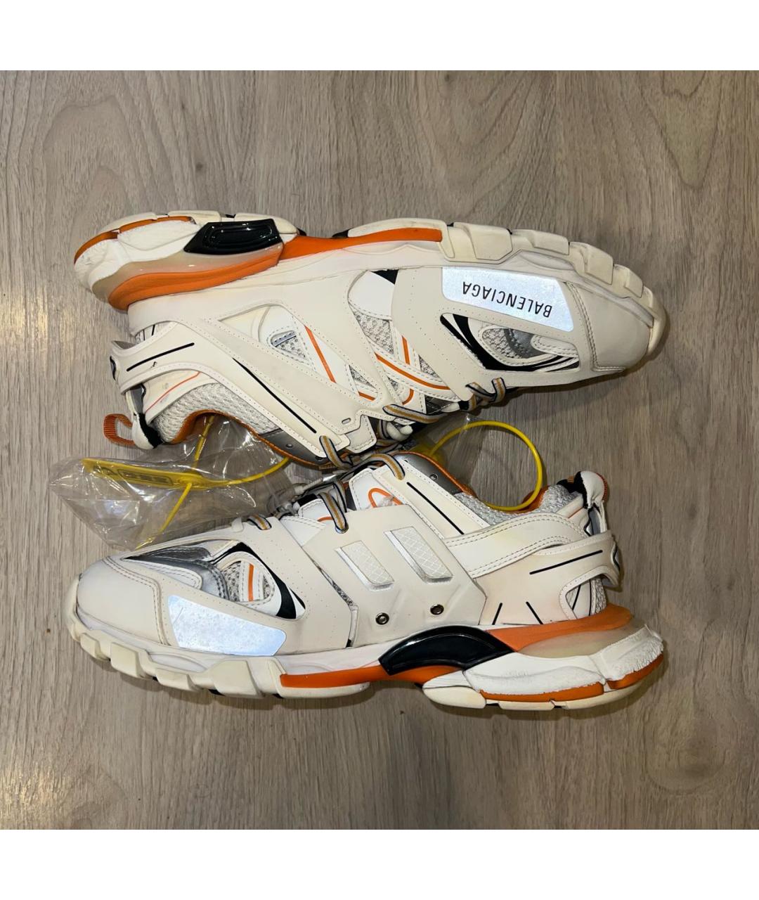 BALENCIAGA Белые текстильные низкие кроссовки / кеды, фото 3