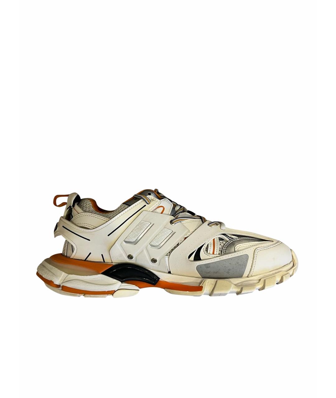 BALENCIAGA Белые текстильные низкие кроссовки / кеды, фото 1