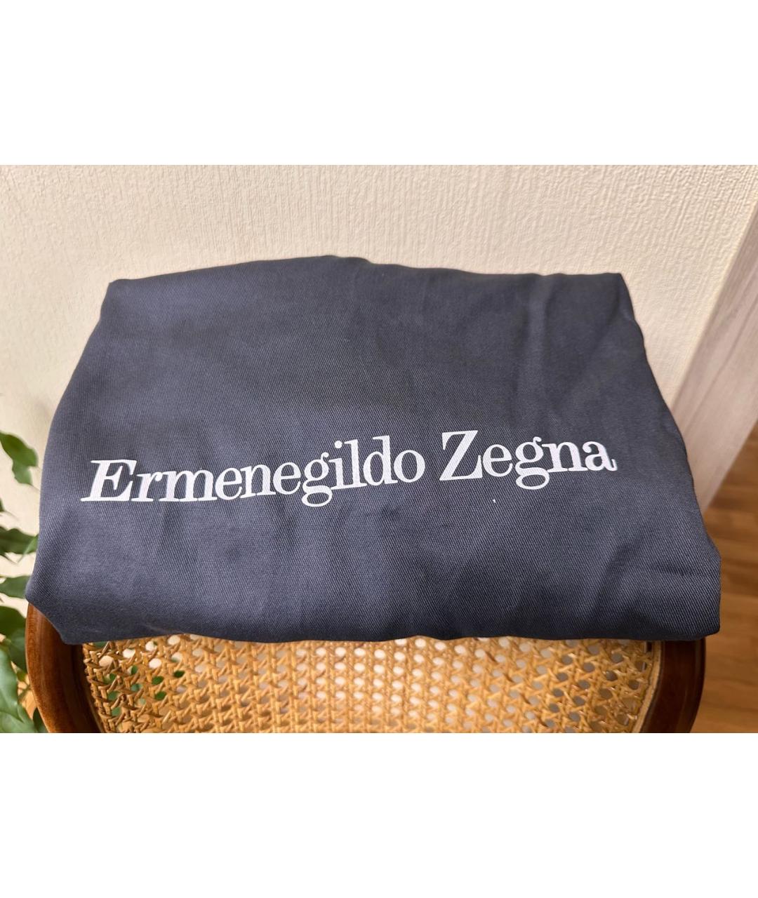 ERMENEGILDO ZEGNA XXX Черный кожаный портфель, фото 6