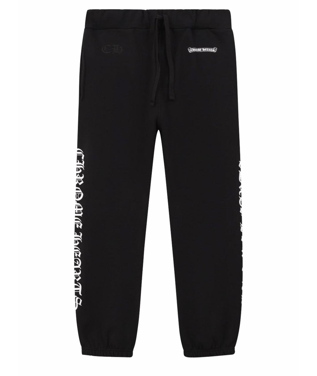 CHROME HEARTS Черные хлопковые повседневные брюки, фото 1