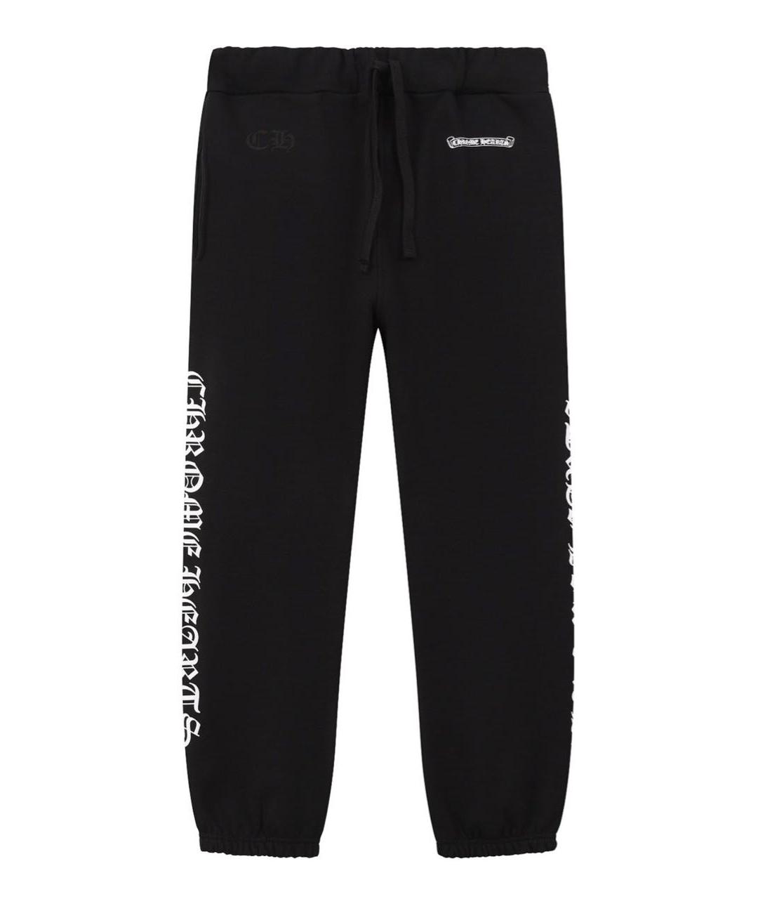 CHROME HEARTS Черные хлопковые повседневные брюки, фото 4