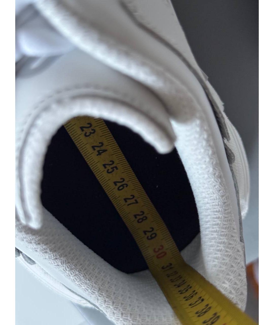 BALENCIAGA Белые кожаные низкие кроссовки / кеды, фото 5