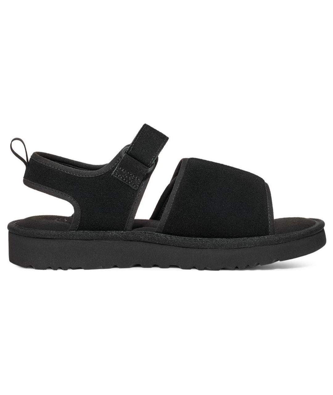 UGG AUSTRALIA Черные нубуковые сандалии, фото 1