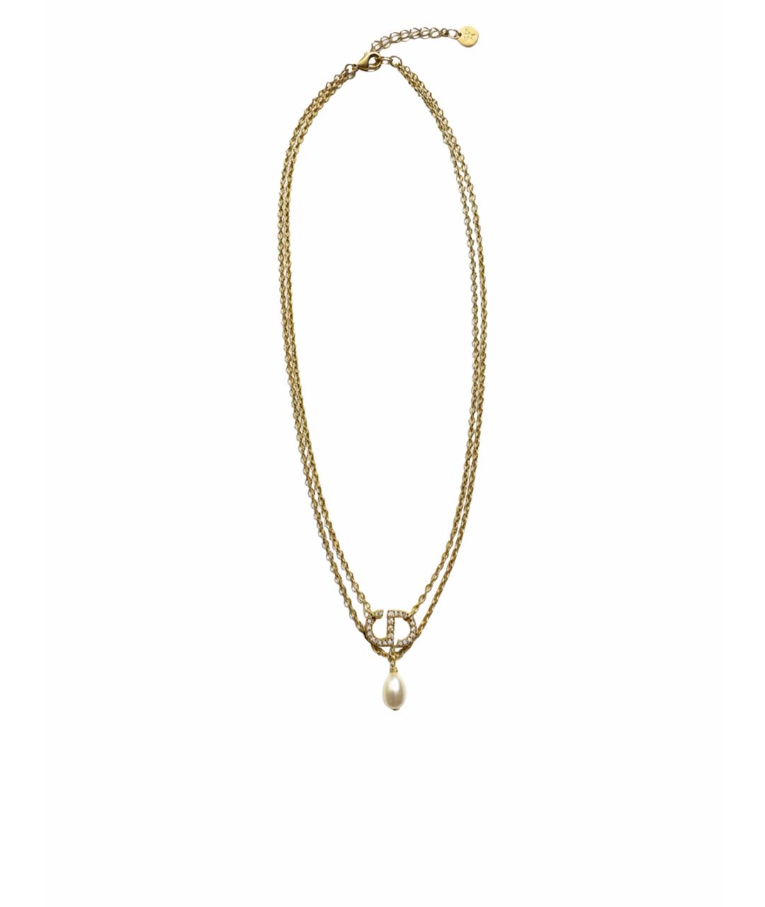 CHRISTIAN DIOR Золотая металлическая подвеска, фото 2