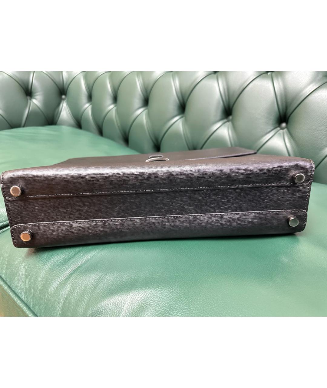 MONTBLANC Черный кожаный портфель, фото 6