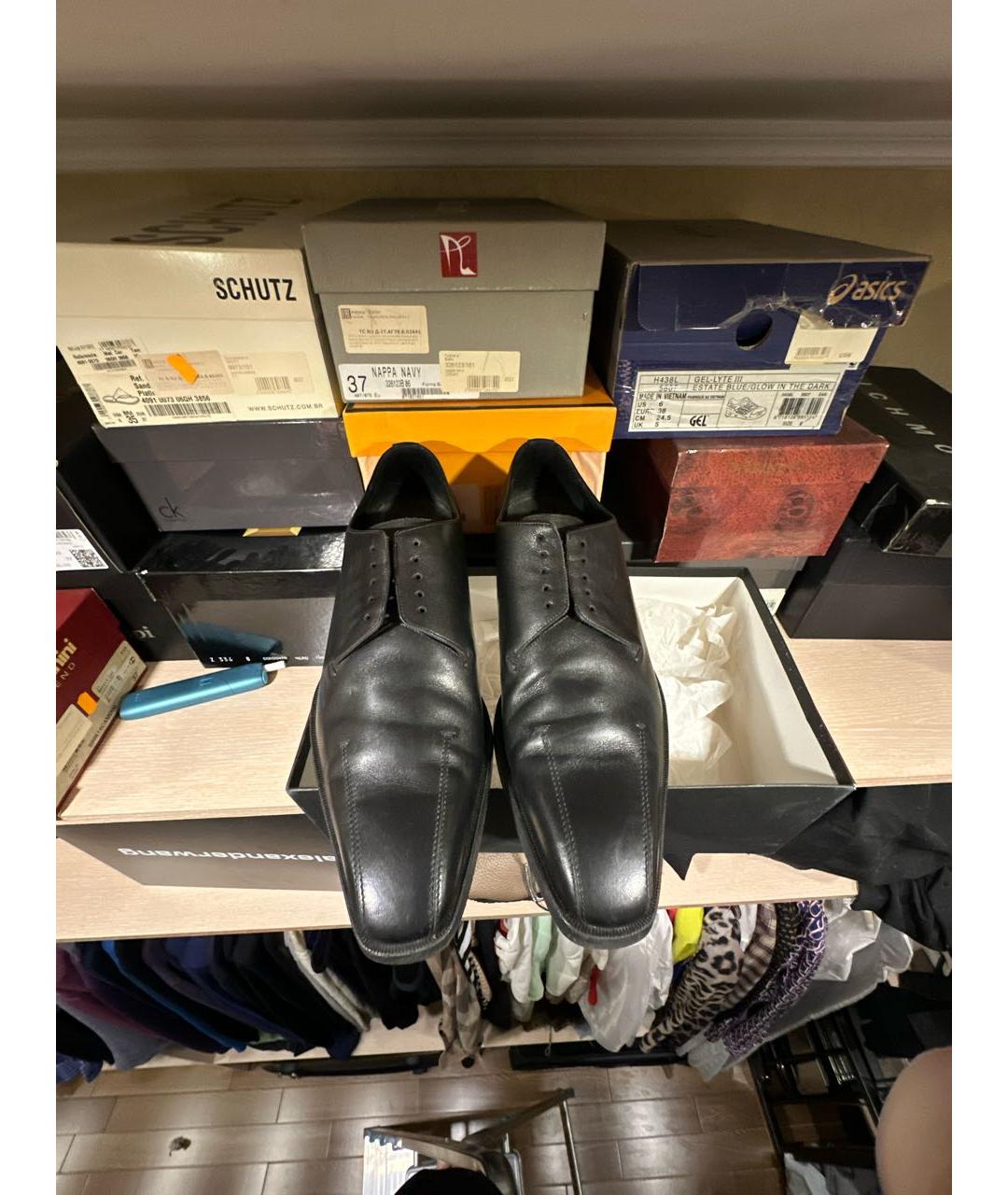 GUCCI Черные кожаные туфли, фото 2