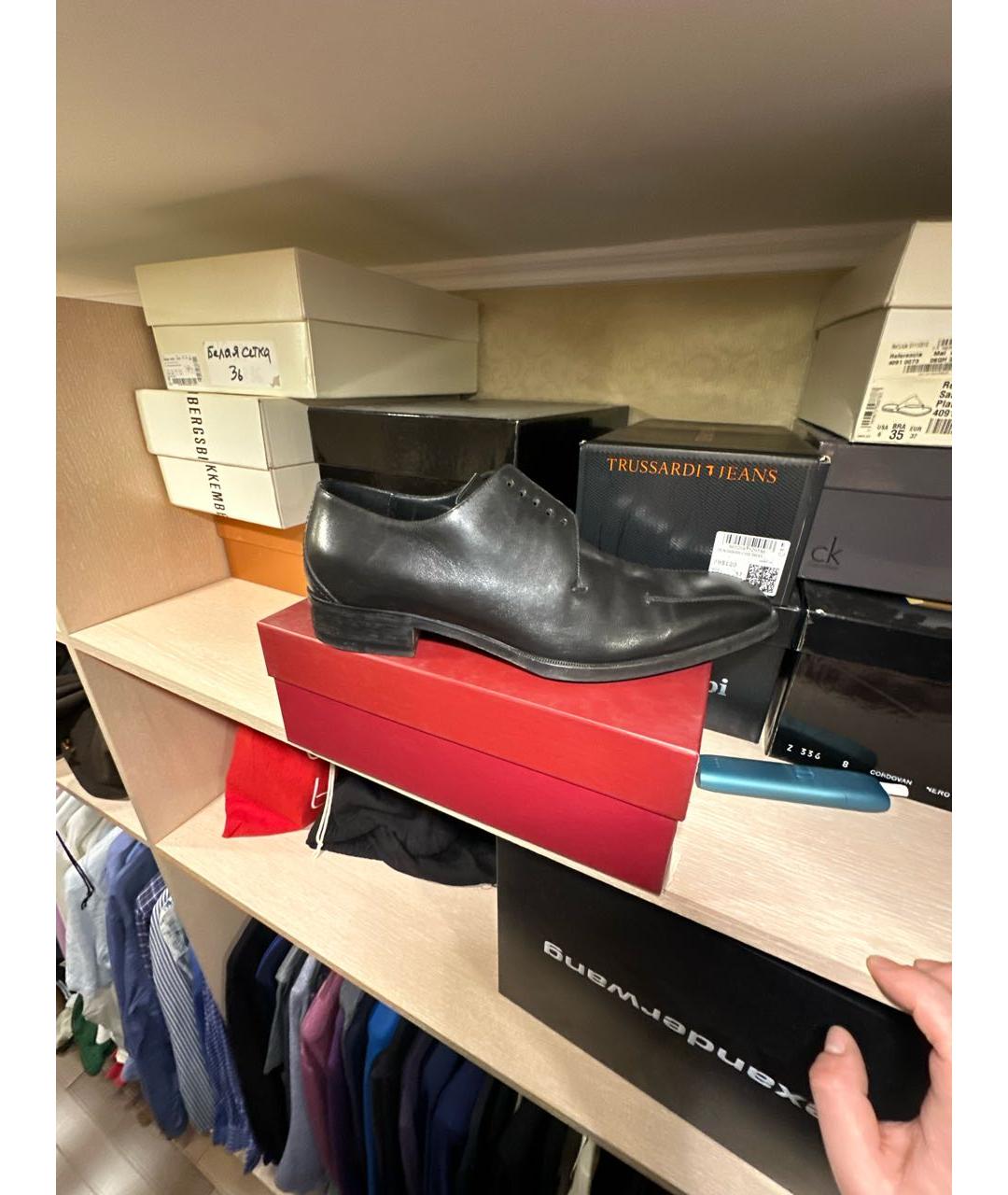 GUCCI Черные кожаные туфли, фото 4