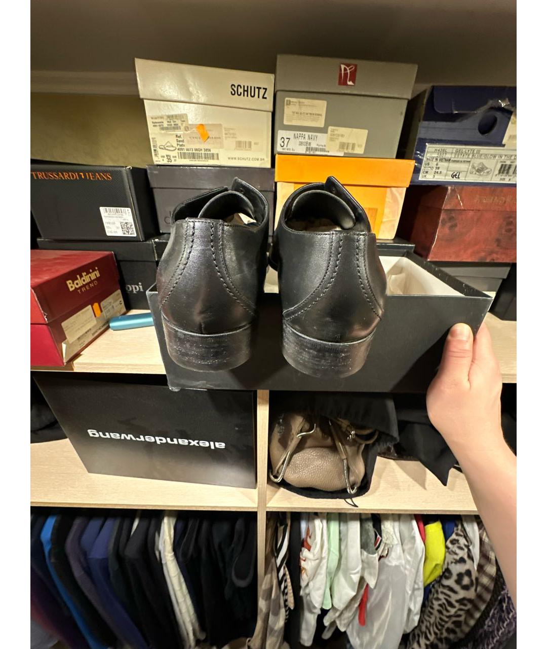 GUCCI Черные кожаные туфли, фото 3