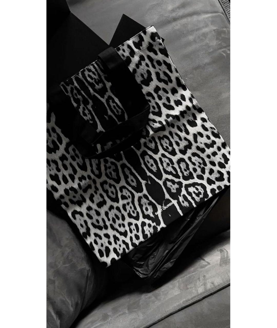 SAINT LAURENT Серая хлопковая сумка с короткими ручками, фото 2