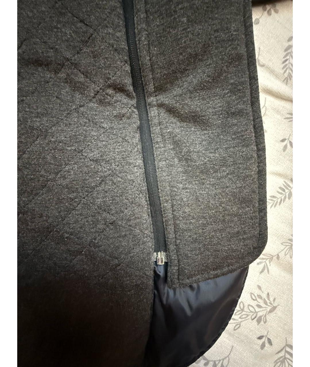 ARMANI COLLEZIONI Темно-синий полиамидовый пуховик, фото 8