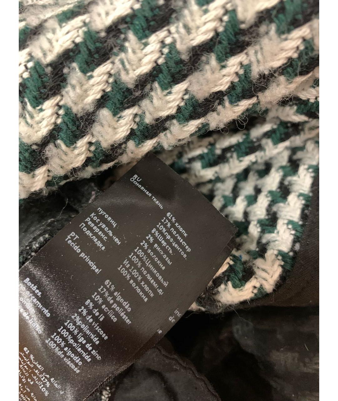 MAJE Зеленые твидовое повседневное платье, фото 5