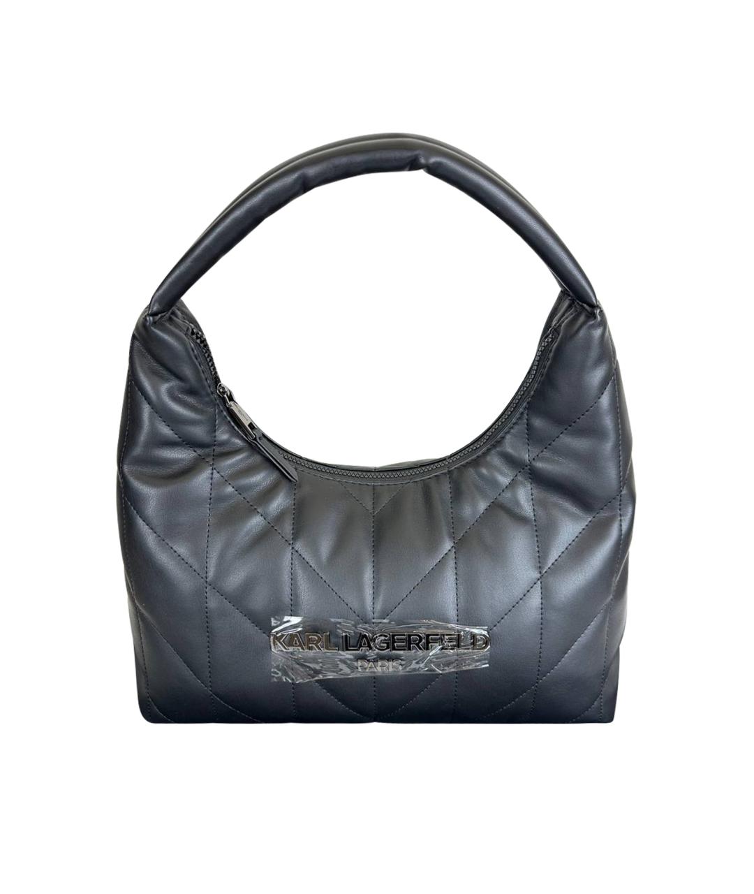 KARL LAGERFELD Черная сумка с короткими ручками из искусственной кожи, фото 1
