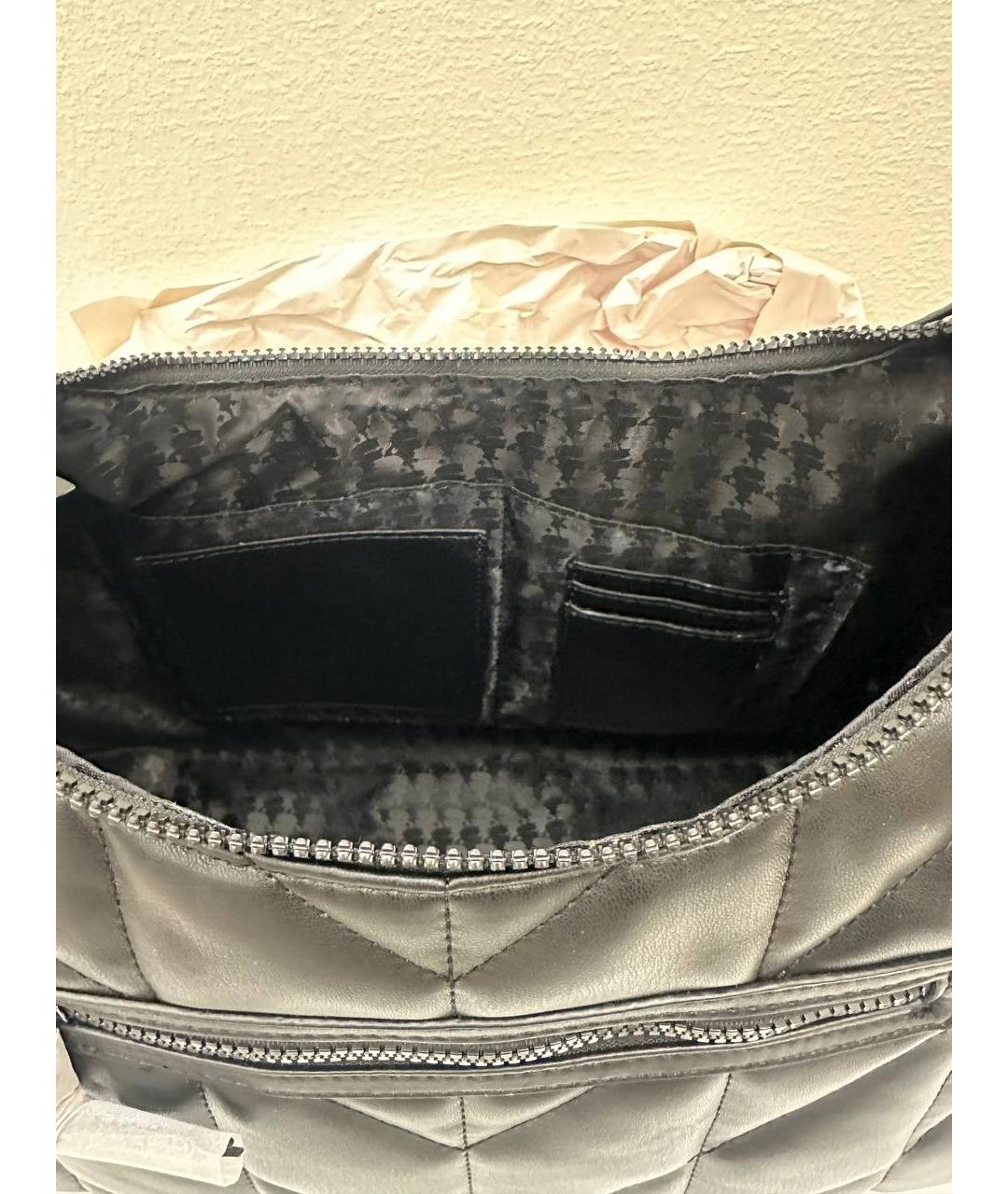 KARL LAGERFELD Черная сумка с короткими ручками из искусственной кожи, фото 8