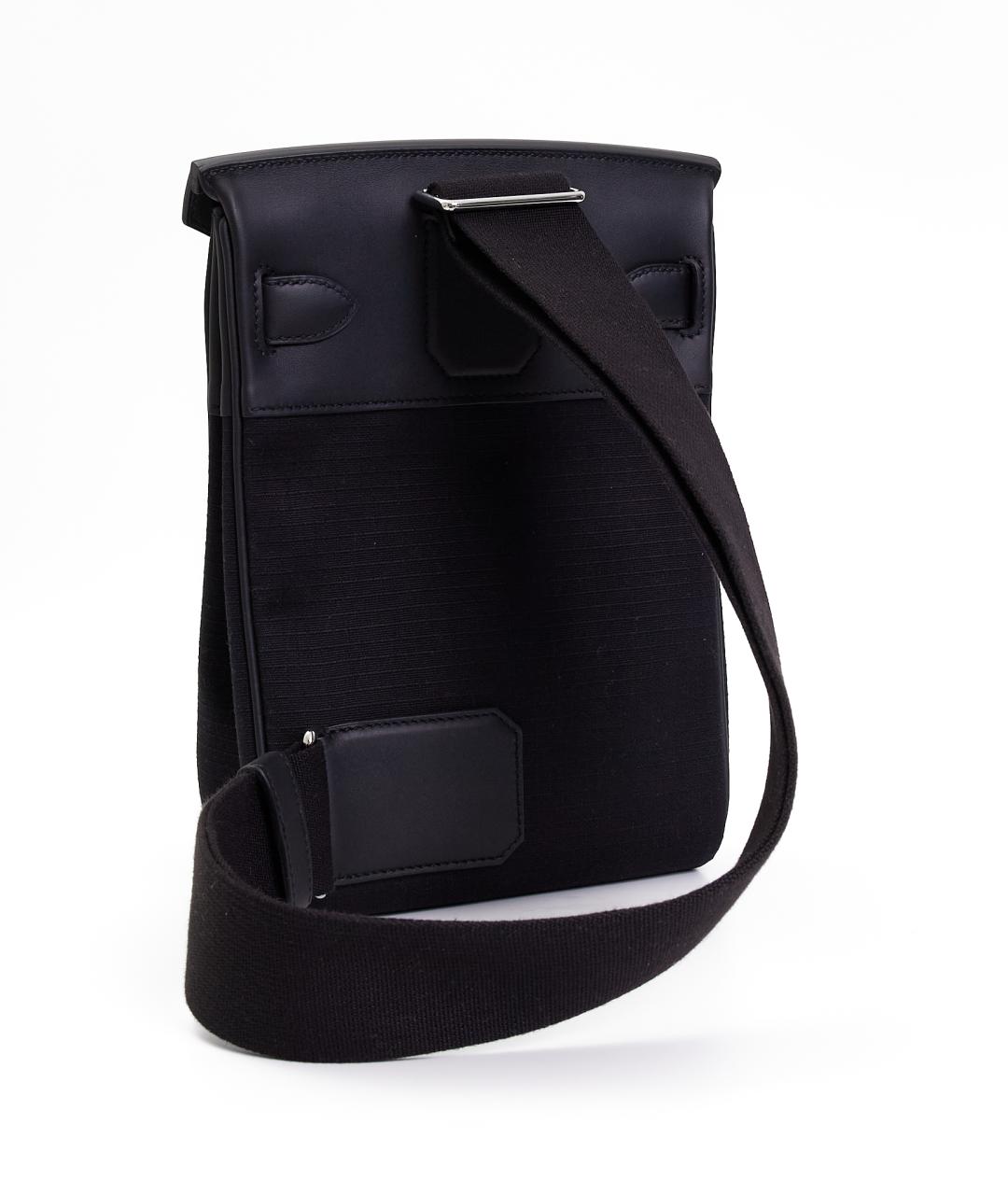 HERMES Черная тканевая сумка на плечо, фото 3