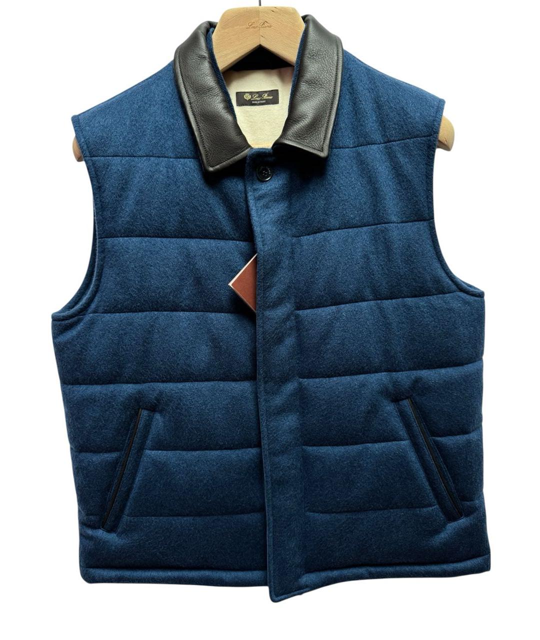 LORO PIANA Синий кашемировый жилет, фото 6