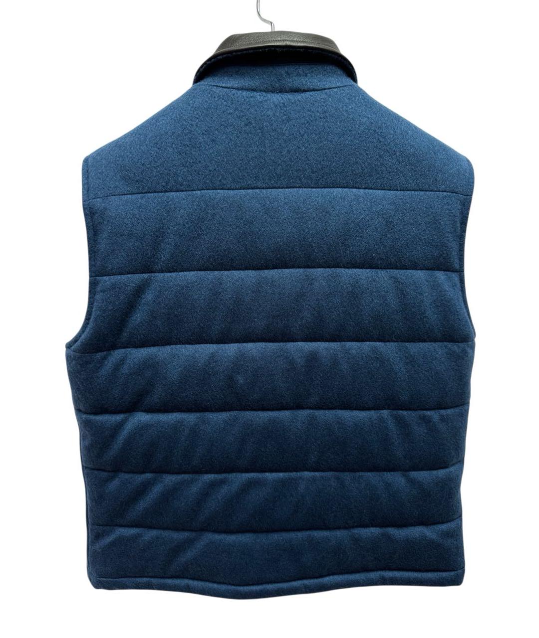 LORO PIANA Синий кашемировый жилет, фото 2