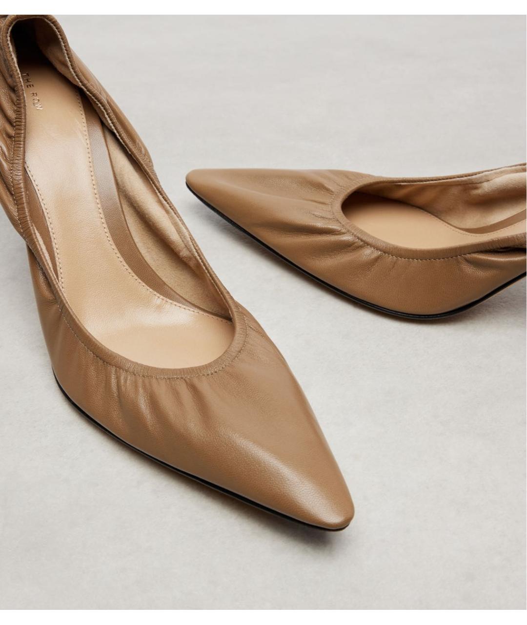 THE ROW Коричневые кожаные туфли, фото 4