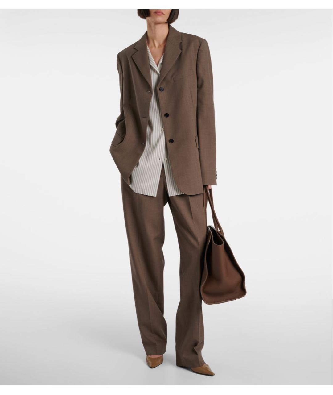 THE ROW Коричневые кожаные туфли, фото 6