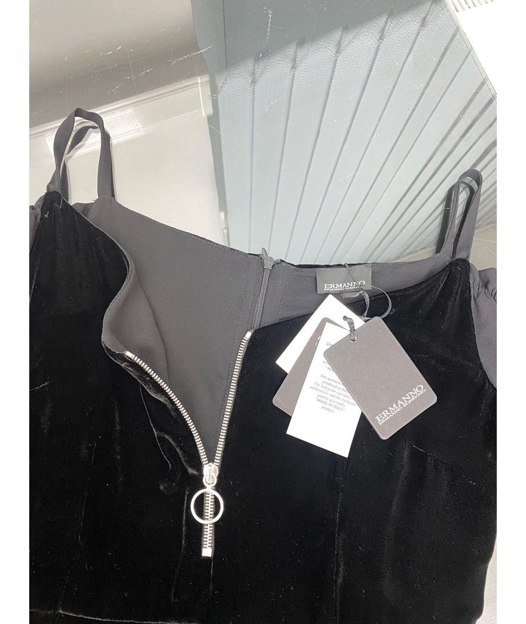 ERMANNO SCERVINO Черное вискозное вечернее платье, фото 3