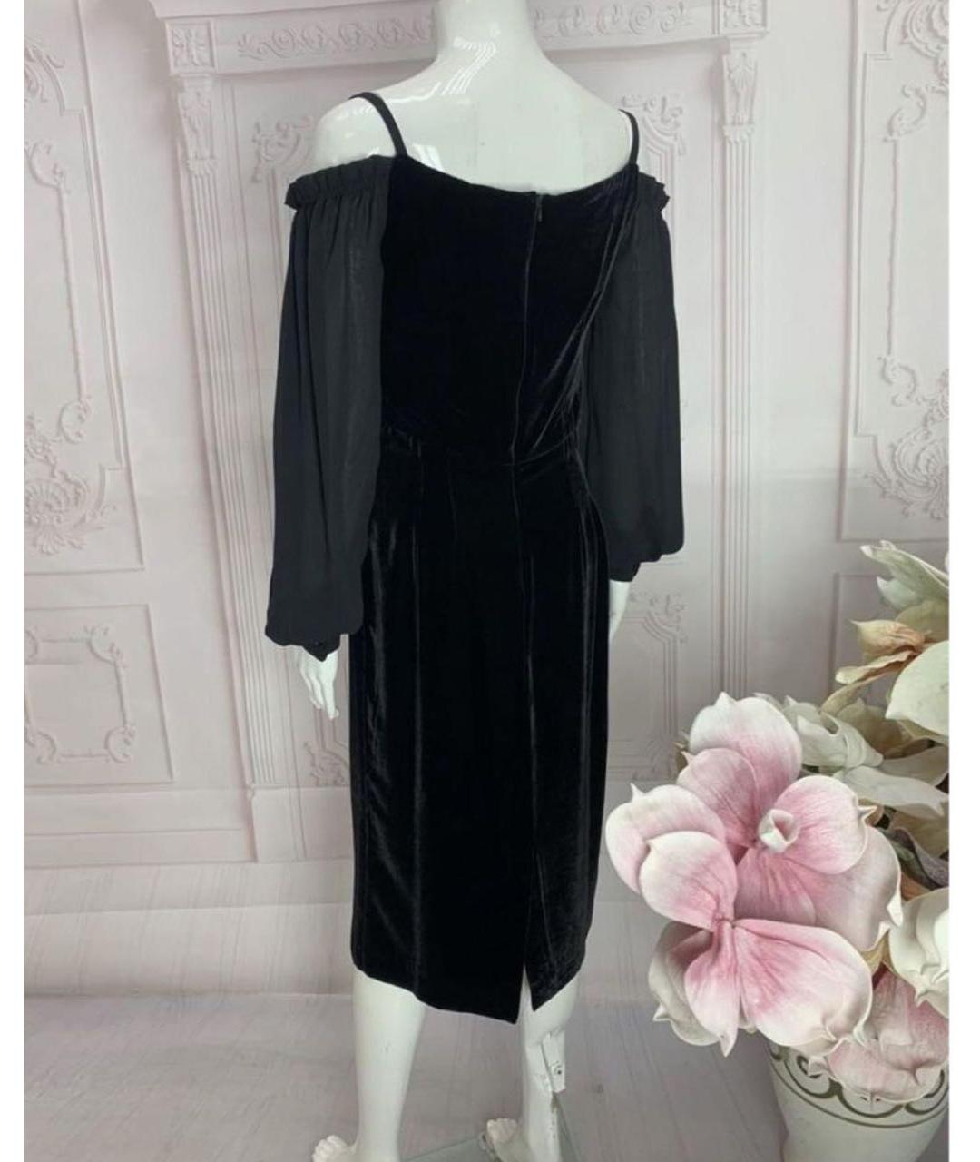 ERMANNO SCERVINO Черное вискозное вечернее платье, фото 8