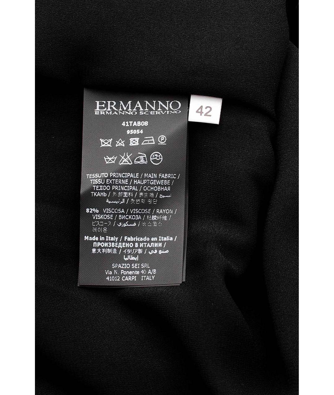 ERMANNO SCERVINO Черное вискозное вечернее платье, фото 6