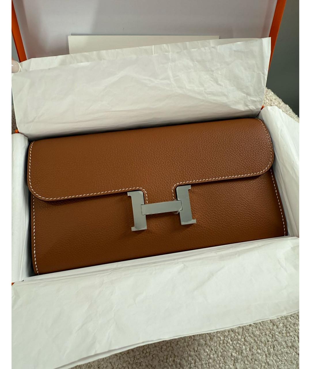 HERMES Коричневая кожаная сумка через плечо, фото 2