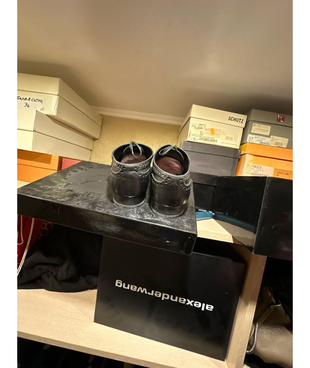 LOUIS VUITTON Черные кожаные туфли, фото 4