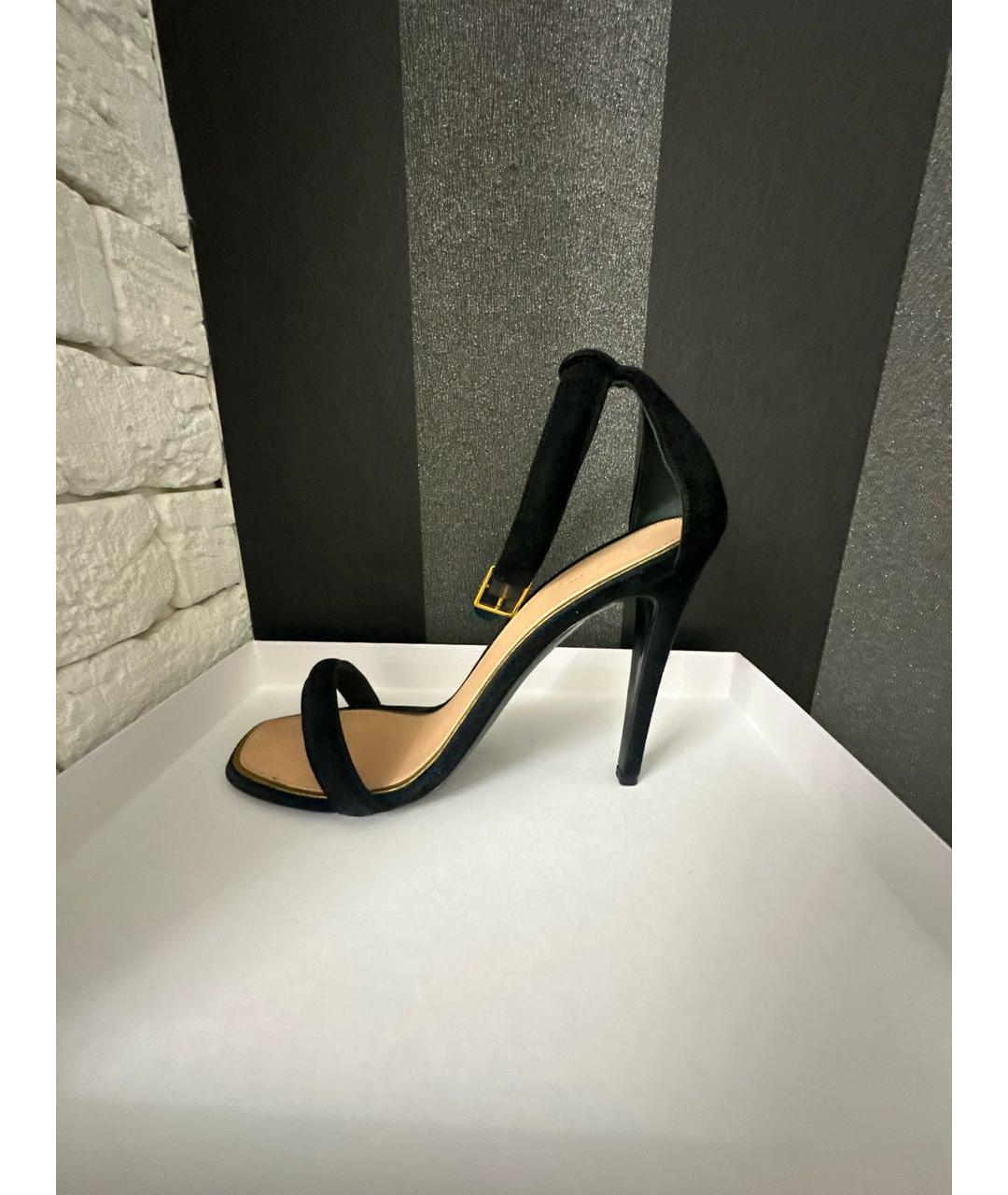 CELINE Черные замшевые босоножки, фото 6