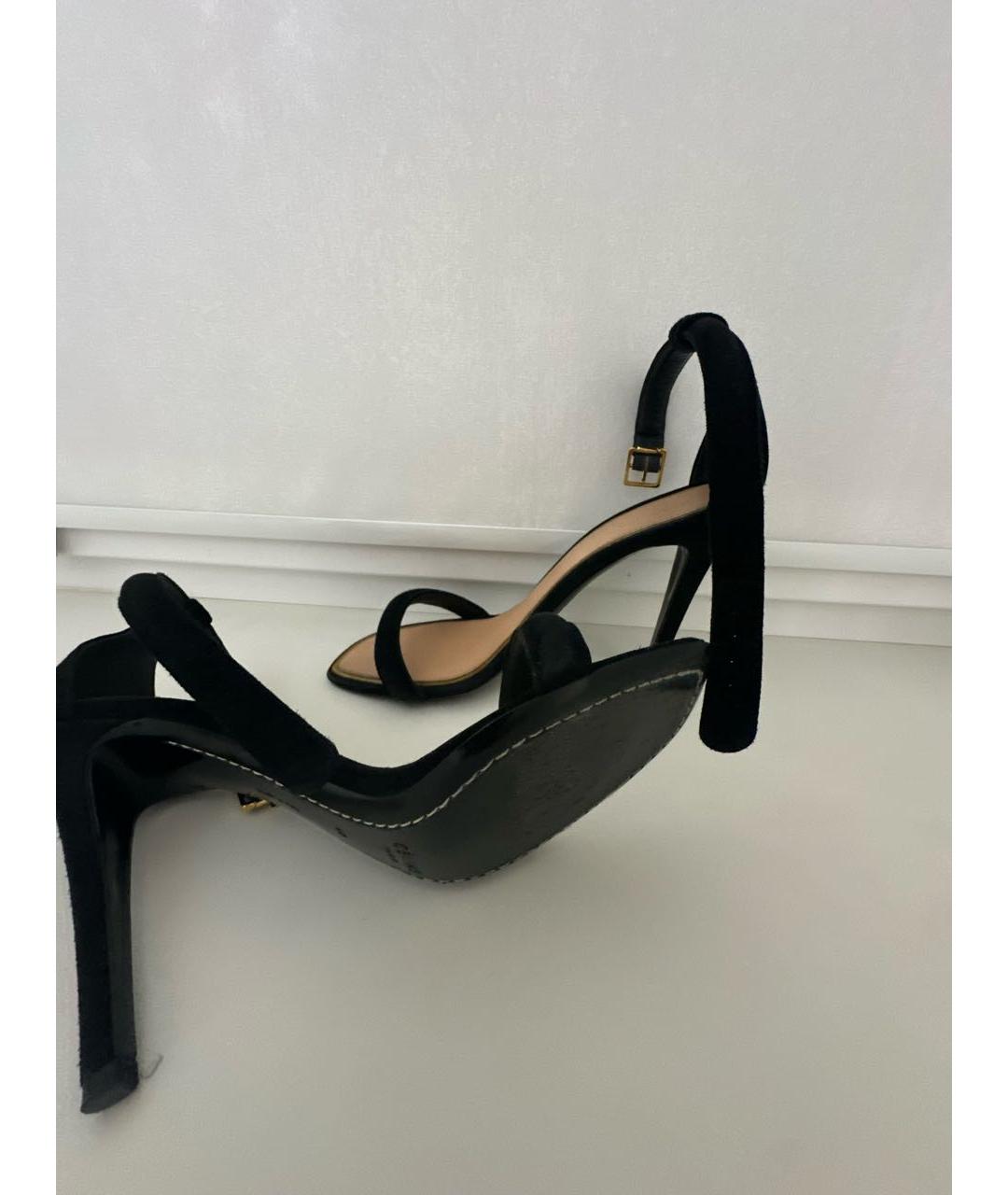 CELINE Черные замшевые босоножки, фото 5