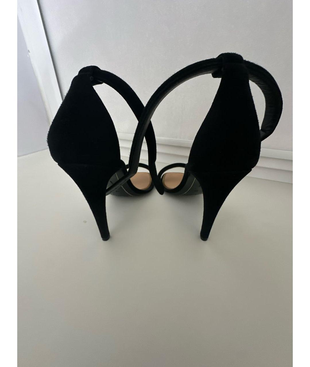CELINE Черные замшевые босоножки, фото 4