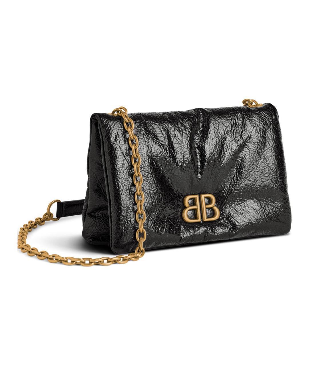 BALENCIAGA Черная кожаная сумка через плечо, фото 1