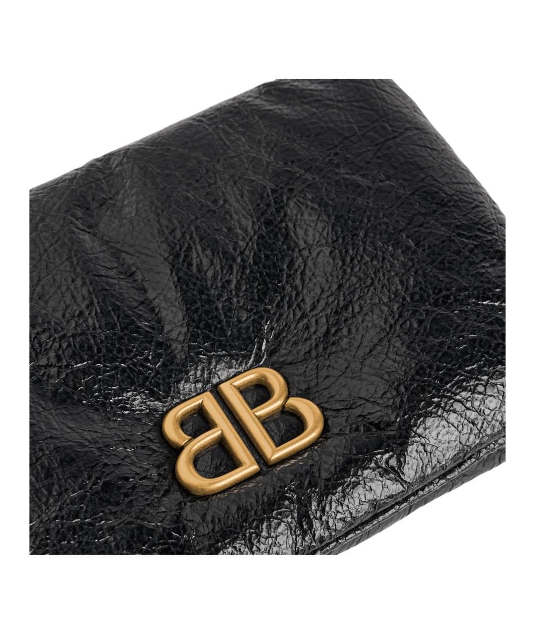 BALENCIAGA Черная кожаная сумка через плечо, фото 6