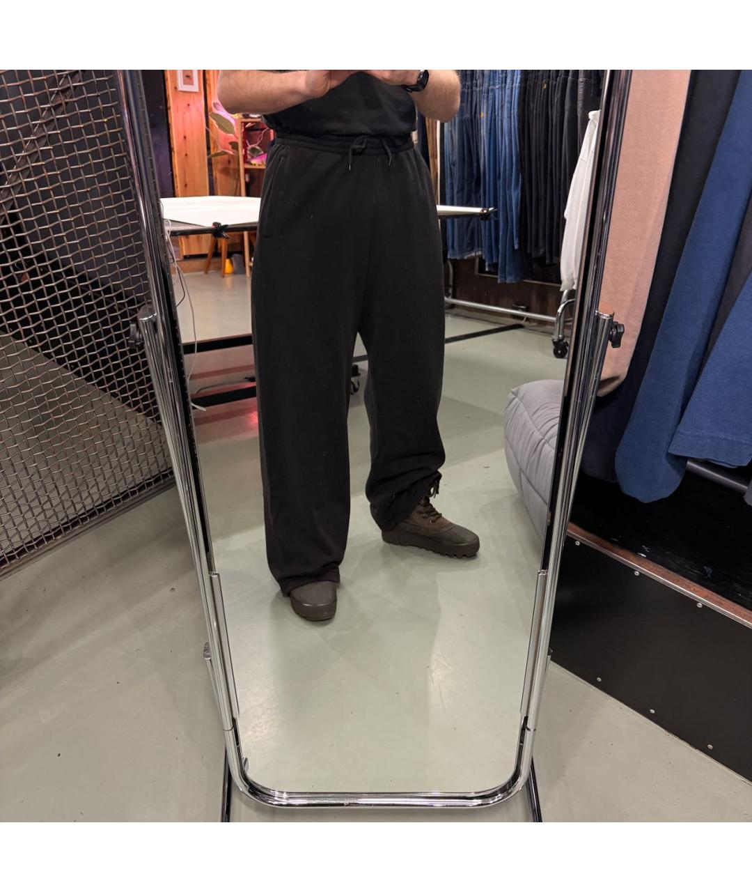 YEEZY Черные хлопковые повседневные брюки, фото 7